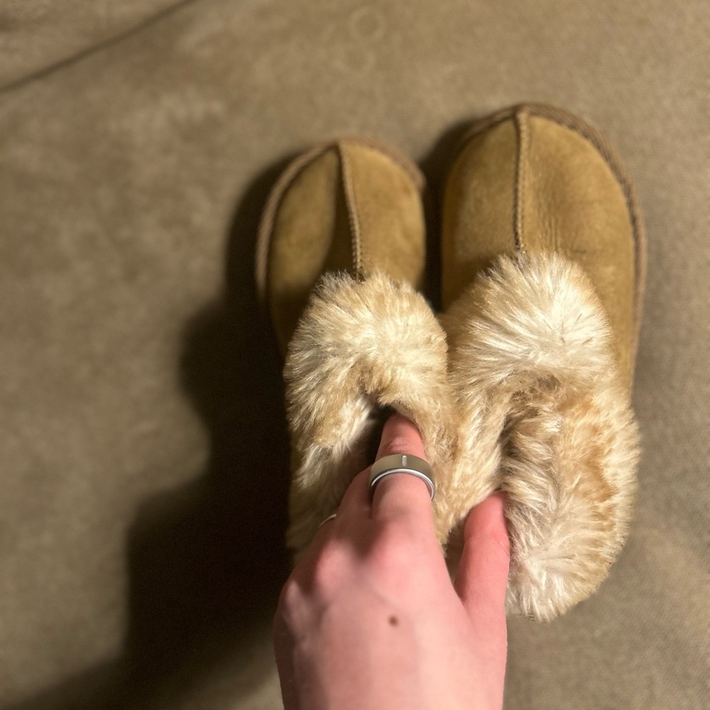 Cozy Tan Kids Shoes with Faux Fur Lining